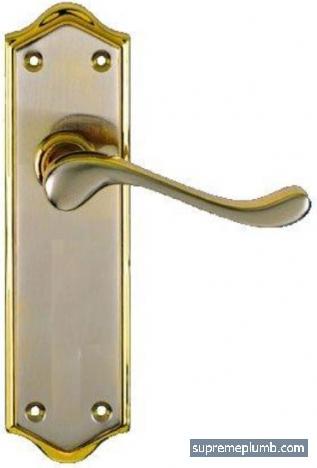 Belmont Lever Latch Polished Brass - Satin Nickel - DISCONTINUED 